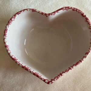 Heart-Shaped Spongewear Bowl with Pink Trim